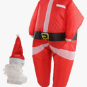 Inflatable Santa Costume, Polyester Battery Powered Inflatable Santa Costume Fat Suit Costume Santa Inflatable Outdoor Cosplay Party Costume for Adults, Santa Costume