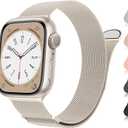 Marge Plus Compatible with Apple Watch Band Series 10, Ultra 2, SE, Ultra 9 8 7 6 5 4 38mm 40mm 41mm 42mm 44mm 45mm 46mm 49mm Women and Men, Stainless Steel Mesh Loop Magnetic Clasp Replacement for iWatch Bands