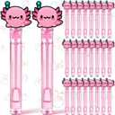 24 Pcs Axolotl Party Favors Axolotl Bubble Wands Bulk for Birthday Party Supplies Piata Goodie Bag Stuffers Carnival Prizes Summer Gifts