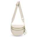 Duyijiff Bum Bags for Women - Nylon Crossbody Bags Cross Body Fanny Packs Trendy Bumbags Large Capacity Belt Purse (A02 Beige)