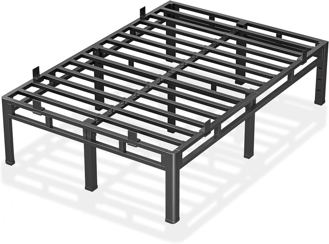 ROIL 16 Inch Queen Bed Frame Double Layer 2 in 1 Platform with Round Corner