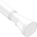 AIZESI Tension Curtain Rod Spring Tension Rods for Windows 28 to 48 Inch, No Drilling, 7/8" Diameter, White Adjustable Curtain Rod, Small Shower Curtain Rod for Bathroom, Doorway, Closet, Kitchen