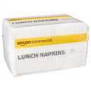AmazonCommercial 1-Ply White Disposable Lunch Napkins for Restaurants and Events, Party Napkins, 250 Napkins per Pack (12 Packs), 12 x 12 Sheet