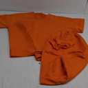 VZQI Prisoner Costume Men Inmate Costume Short Sleeve Tops and Pant Set Jail Costume Halloween Orange Prison Jumpsuit (Large)