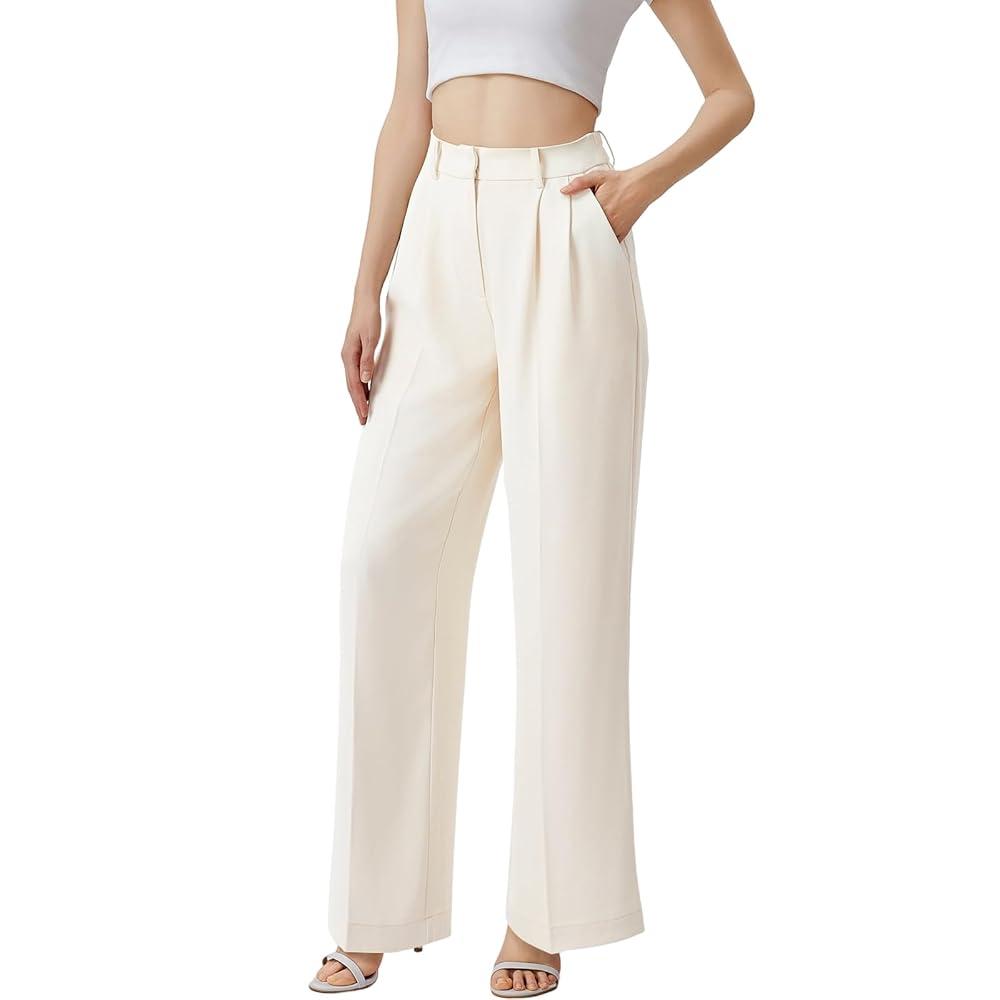 Womens High Waisted Wide Leg Pants, Small
