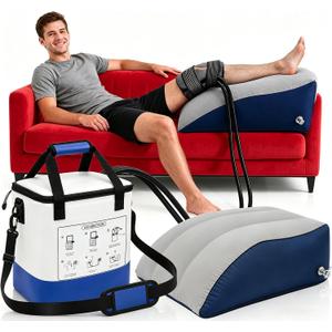 Ice Therapy Machine for Knee After Surgery with Inflatable Leg Raise Pillow & Large Cold Pad, 12QT Continuous Ice Machine for Shoulder Recovery, ACL Recovery, Sport Injuries