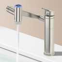 SINGSUO 1080°Rotatable Bathroom Vanity Faucet 1 Hole (Brushed Nickel)