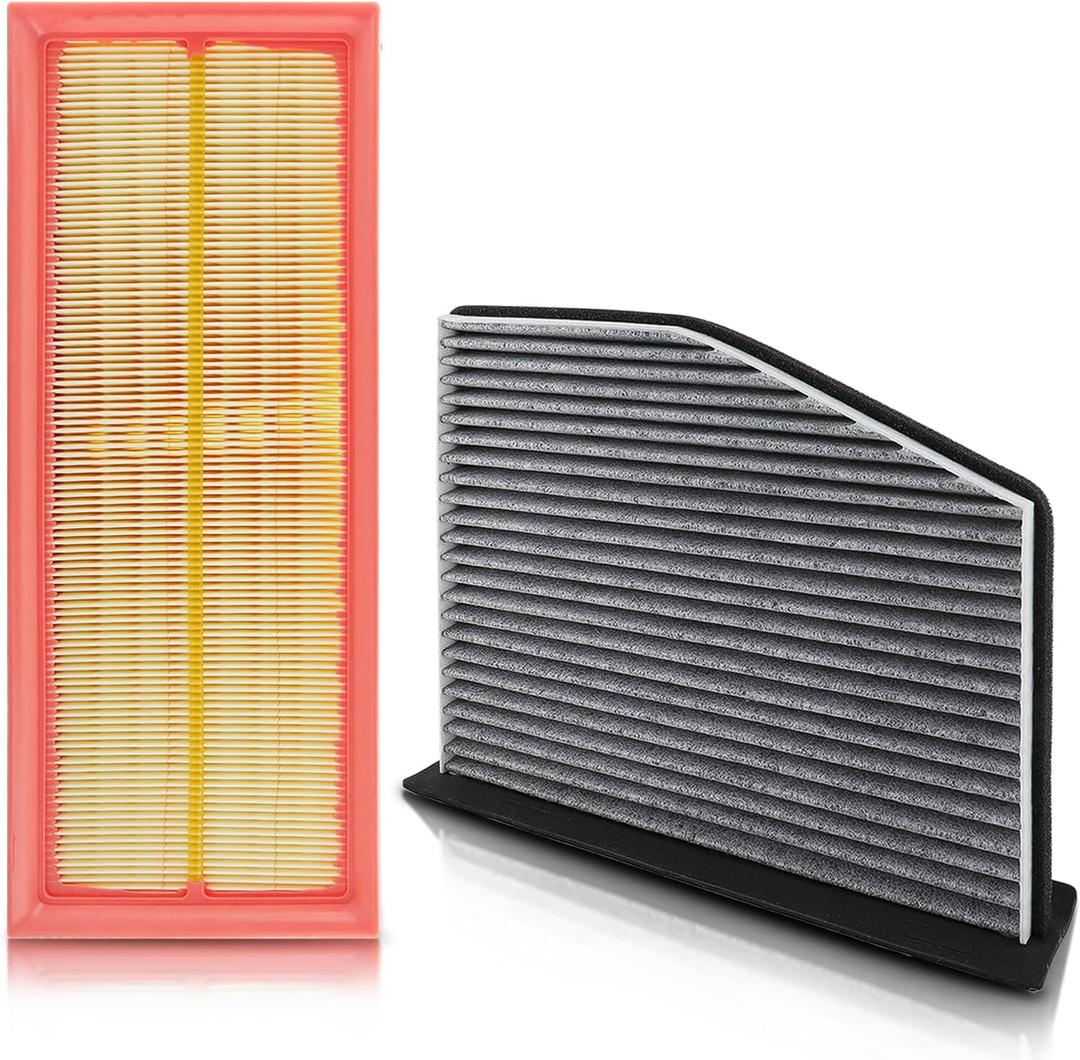 CA9711 CF10373 Engine and Cabin Air Filter Combo Set Compatible with Audi A3 Q3 TT TTS Compatible with Volkswagen 2009-2018 Only for 2.0L 4Cyl L