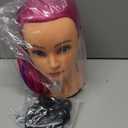 Training Head 26"-28" Mannequin Head Hair Styling Manikin Cosmetology Doll Head Synthetic Fiber Hair Hairdressing Training Model Free Clamp