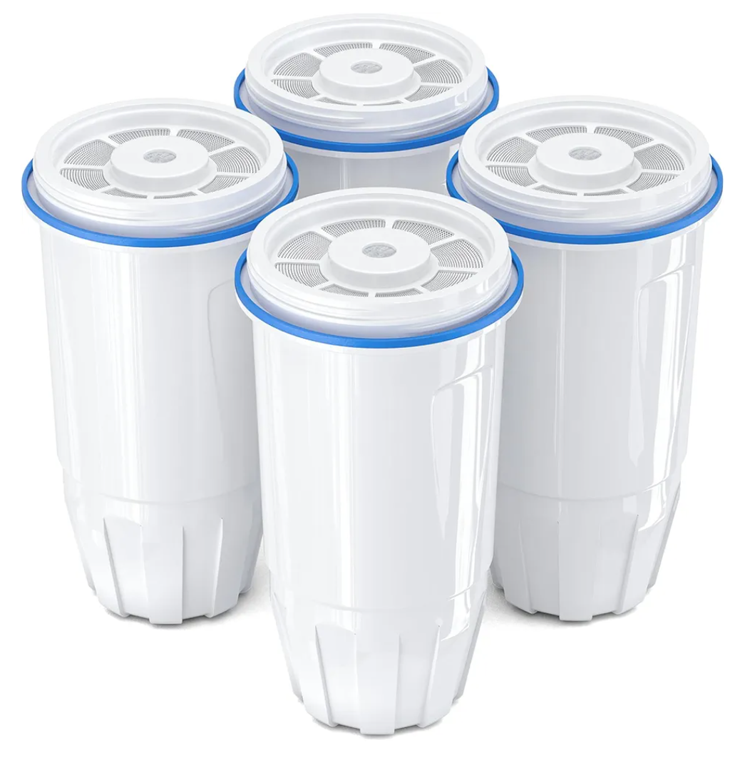 Upgraded Water Filter Replacement Fit for Zero Pitcher and Dispenser ZR001 ZR004 ZP006 ZR017, FiveStage Filter System, Effectively Reducing Lead, Chromium, and Contaminants, 4 Packs, By BOGDA