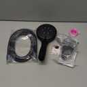 GwernKB Handheld Shower Head with on off Switch&Built-in Power Spray,7-Setting High Pressure Spray Shower Wand with 79in Long Hose&Bracket and Extra Adhesive Shower Holder for Lower Mount,Black