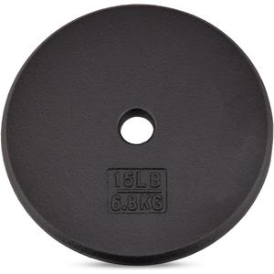 Yes4All Standard Weight Plates, 1-Inch Cast Iron Barbell Weights, Wide Range 550 LB, Ideal for Strength Training & Workout Routine