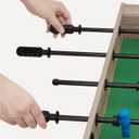 Amazon Basics 48-Inch Foosball Table Soccer Game Room Size with 4 Balls and 2 Cupholders, Oak