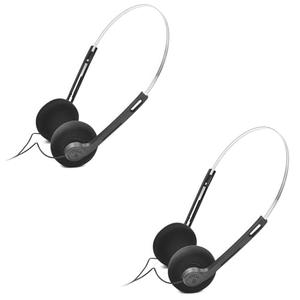 Junfamilee Retro Lightweight Earphones,Over-Ear Headphone,Vintage Feelings Underwire Headphones,Hi-Fi Stereo Earphone Headset,Headphone,for Most Mobile Phones Playback Pevices Headphones (2Pcs Black)