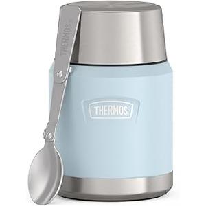 THERMOS ICON Stainless Steel Food Jar with Spoon, 16 Ounce, Glacier