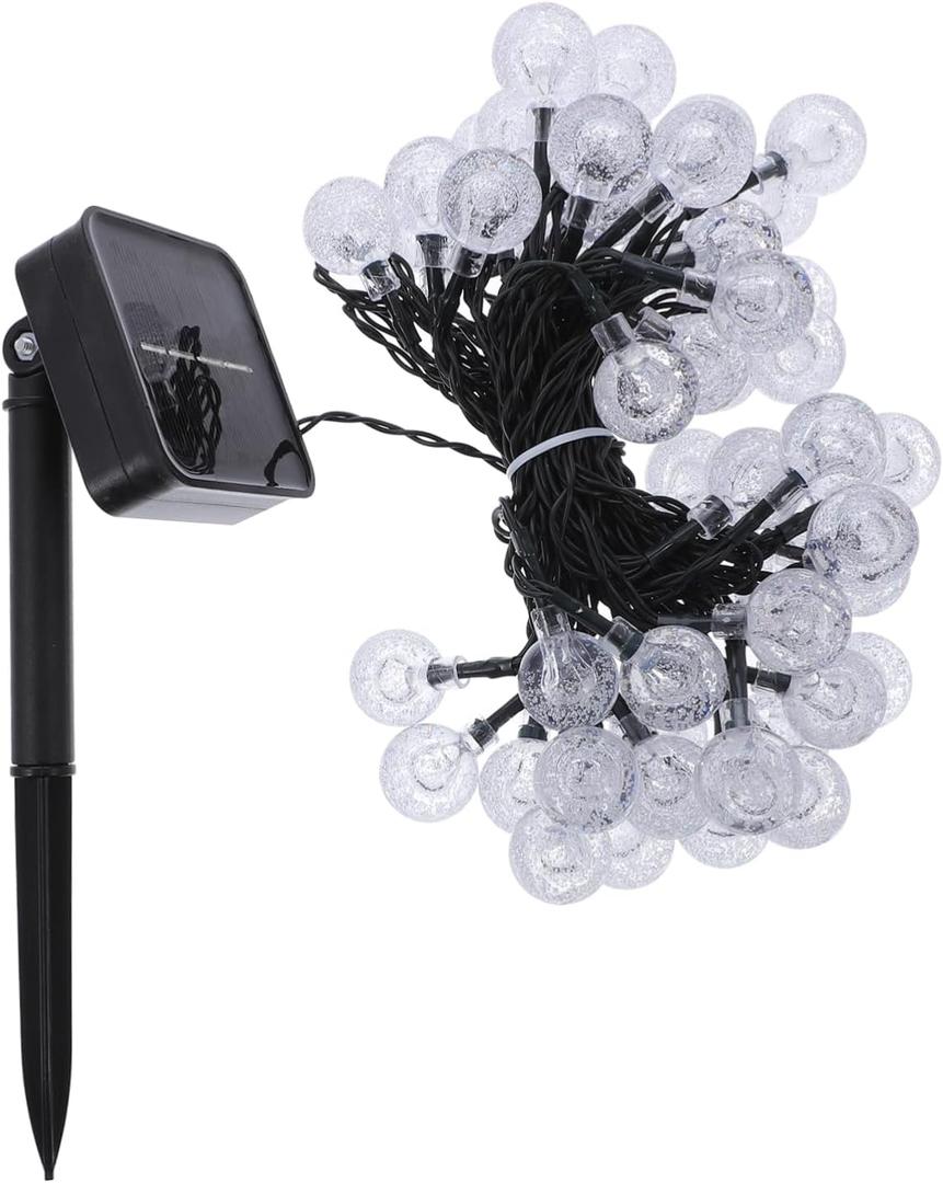 OSALADI Solar Bubble Ball String Lights Modes Outdoor Decorative Led Lights for Patio Garden Balcony Romantic Decor
