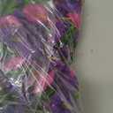 Ivydale 2 PCS Artificial Hanging Flowers Fake Plants Outdoor,Silk Morning Glory Faux Flowers with Eucalyptus Leaf,UV Resistant Realistic Hanging Petunias Plants for Home Garden Decor (Purple+Fuchsia)