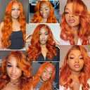 Ginger Bundles Human Hair #350 Body Wave Bundles 20 22 24 inch Ginger Human Hair Bundle Orange Color