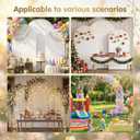 Toolterritary Set of 3 Metal Arch Backdrop Stand with Cover Set, (8FT, 7.2FT, 6.6FT Wedding Arch and Cover Set), Backdrop Arch for Party, Baby Shower, Birthday, and Graduation Ceremony