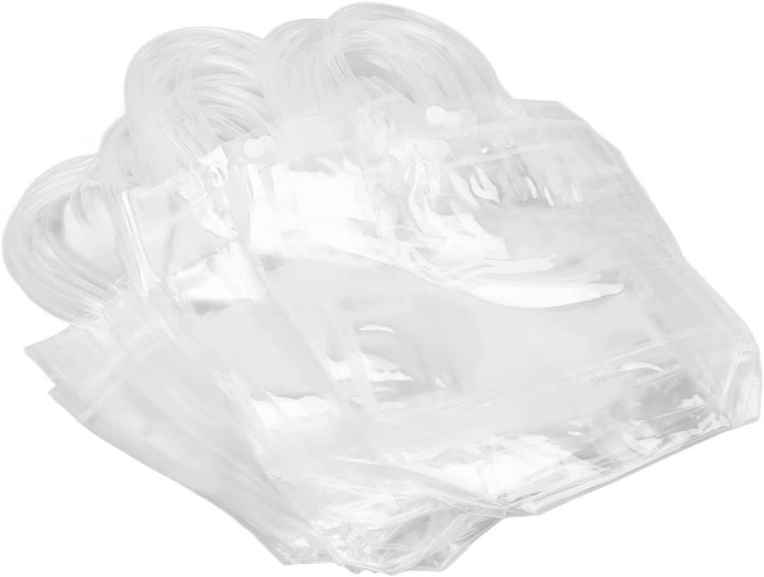 Alomejor Plastic Bags, 30Pcs 20x20x8cm Reusable Tote PVC Bags with Handles for Wedding Birthday Party and Retail Shopping