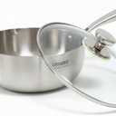 Titanium Sauce Pan with Lid,Non-Stick,2.5QT Titanium Pot, for All Stovetops, 2.5 Quarts