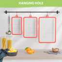 Freshmage 2Pcs Tempered Glass Cutting Boards for Kitchen, Glass Cutting Board Set (15"x10" & 12"x8") with Non-Slip Silicone Edges and Hanging Hole, Clear Cutting Board for Countertop & Chopping