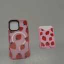 Toycamp for iPhone 17 Case - Compatible with Magsafe Credit Card Holder Wallet Magnetic Cute Women Teen Girls Kawaii Girly Unique Strawberry Design Phone Cover for Apple 17 Air