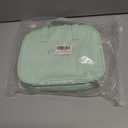 Travel Makeup Bag for Women, Large Capacity Cosmetic Bags for Girls, Compact Pouch Make up Organizer, Waterproof Toiletry Bag with Divider and Handle (Green2)