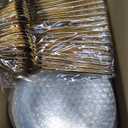 Festiva 200Pcs Gold Dessert Plates 6.3" with Forks 5"- Small Disposable Dessert/Cake/Appetizer Plates Plates- serve 100 guests include 100Plates 100Forks for Wedding Party&Easter& Birthday