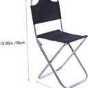 Lightweight Outdoor Foldable Fishing Chair with Backrest Portable Aluminum Camping Stool for Hiking Beach Garden