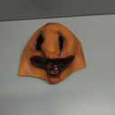 Pigmiss Halloween Smiley Serial Killer Mask Full Head Latex Scary Demon Mask Creepy Bloody Mouth Sutured Eyes Halloween Cosplay Costume Horror Movie Props