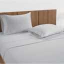 LANE LINEN 100% Cotton Pillowcases, King Size, 450 Thread Count Sateen, Soft & Breathable, Ticking Stripe - Cobalt Blue