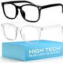 livho High Tech Blue Light Glasses - Advanced up to 99% Blue Light Blocking Computer Glasses - Screen Fatigue & UV Protection
Color: *B1 Light Black+clear