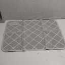 Cat Litter Mat Litter Trapping Mat, 24" x 17" Premium Durable PVC Grid Mesh with Scatter Control, Non-slip, Less Waste Cat Litter Box Mat, Soft on Kittys Paws, Urine Waterproof (Grey)
