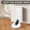 Mechanical Door Stoppers with Hydraulically Silent WYGWP Windproof Heavy Duty Stop Holder Height Adjustable for Offices Home(White)