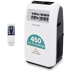 SereneLife Portable Air Conditioner 12,000 BTU with Built-in Dehumidifier - Portable AC unit for rooms up to 550 sq ft - Small AC Unit Remote Control, Window Mount Exhaust Kit: Everything Else