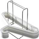 Hanger Stacker Clothes Hanger Organizer Rack Sturdy Stainless Steel Clothes Caddy Storage Holder Stacker for Closet & Room Tidier Laundry Rooms Drying Rack