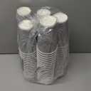 [85 SET]Harvest Pack 16 oz Disposable Coffee Cups, Insulated Ripple Double-Walled Paper Cups with Lids, Black and White Geometric, Drinking Cups for Tea Hot Chocolate Drinks To go coffee cups