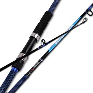Fiblink Surf Fishing Rod Carbon Surf Spinning Rod Portable Travel Saltwater Beach Blue Surf Rod with SuperPolymer Handle 8'6"/10'/12'/15'