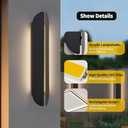 Modern Wall Sconce Indoor, 24" LED Wall Lighting Dimmable, Black Wall Lights for Living Room Bedroom Hallway Entryway Corridor, 3000K