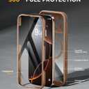 Miracase Magnetic for iPhone 16 Pro Max Case 6.9'' [Compatible with MagSafe] Full-Body Phone case with Built-in Glass Screen Protector& Camera Protector,Drop Proof 16 Pro Max Cover,Desert Brown