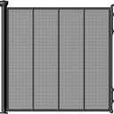 Reinforced Retractable Baby Gate or Mesh Dog Gate,Easy to Use for Stairs, Doorways, Hallways, Indoor, Outdoor, Wide Pet Gate 33.5" Tall, Extends to 55" Wide, Black