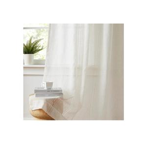 Kayne Studio Natural Boho Semi Sheer Pinch Pleated Curtains,Light Filtering Farmhouse Window Curtains for Living Room,84 inches Pinch Pleat Drapes with 18 Hooks 36"Wx84"L,Linen Blended,2 Panels,Beige
