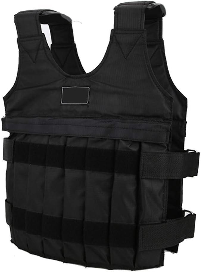 20kg Weighted Vest, Adjustable Bodybuilding Weight Vest with Removable Sandbags Fitness Training Gym Heavy Body Exercise for Weight Training Exercise (One Size, Black)