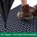 LUMI Outdoor Doormat 19x30, Front Door Mat Outside Entrance, Heavy Duty Rubber Welcome Exterior Door Mat Non Slip Waterproof, Outdoor Rubber Mats with Drainage Holes, Easy Clean Entryway Mats, Blue