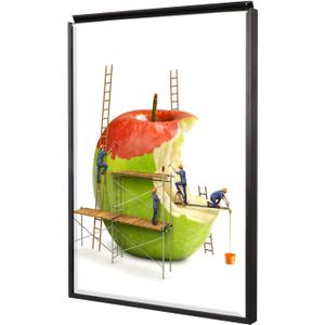 24x36 Poster Frames, Plexiglass, Black Aluminum Snap Frame, Front-loading Frame for Wall (Black, 1pcs)