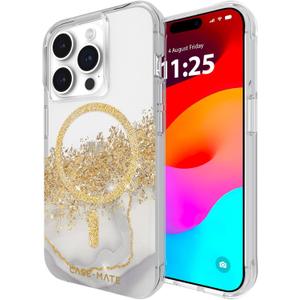 Case-Mate iPhone 15 Pro Case - Karat Marble [12ft Drop Protection] [Compatible with MagSafe] Magnetic Cover with Cute Bling Sparkle for iPhone 15 Pro 6.1", Anti-Scratch, Shock Absorbent, Slim Fit