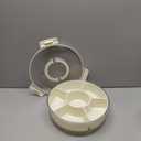 Divided Serving Tray with Lid and Handle,Rotation serving tray with lid,travel Snackle Box Charcuterie Container Portable Storage Organizer for Candy Divided Serving