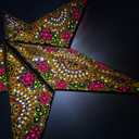 Lantern Lampshade Paper Star Light Shades Large 60cm Hanging Decorations for Christmas Wedding Home Decoration Birthday Party Foldable 5 Pointed Star (Blue, Yellow)