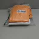 Guken Orange Blackout Curtains 84 Inch Length 2 Panels Set for Living Room Bedroom Back Tab Thermal Insulated 100% Black Out Linen Drapes Room Darkening Window Curtains 84 Inches Long